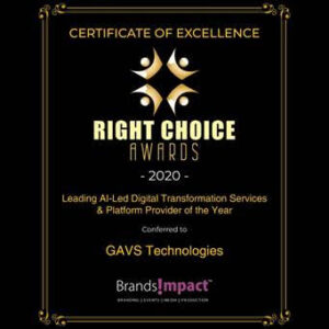 GAVS wins the Right Choice Award!